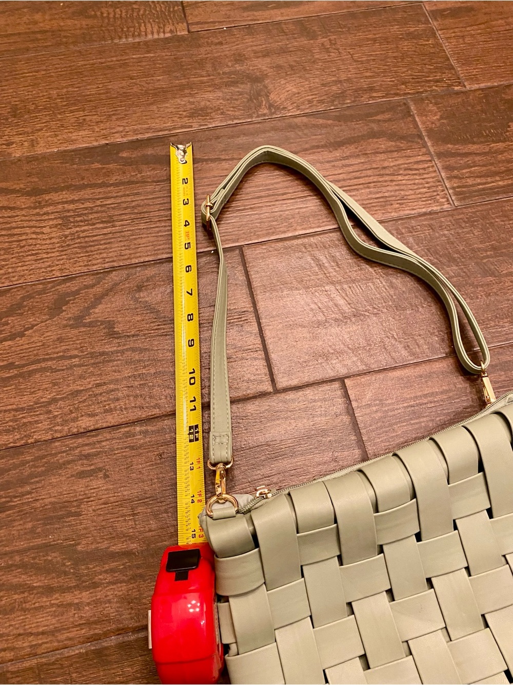 Anthropologie Lindy Woven Clutch Crossbody Bag Mint Green Minimalist